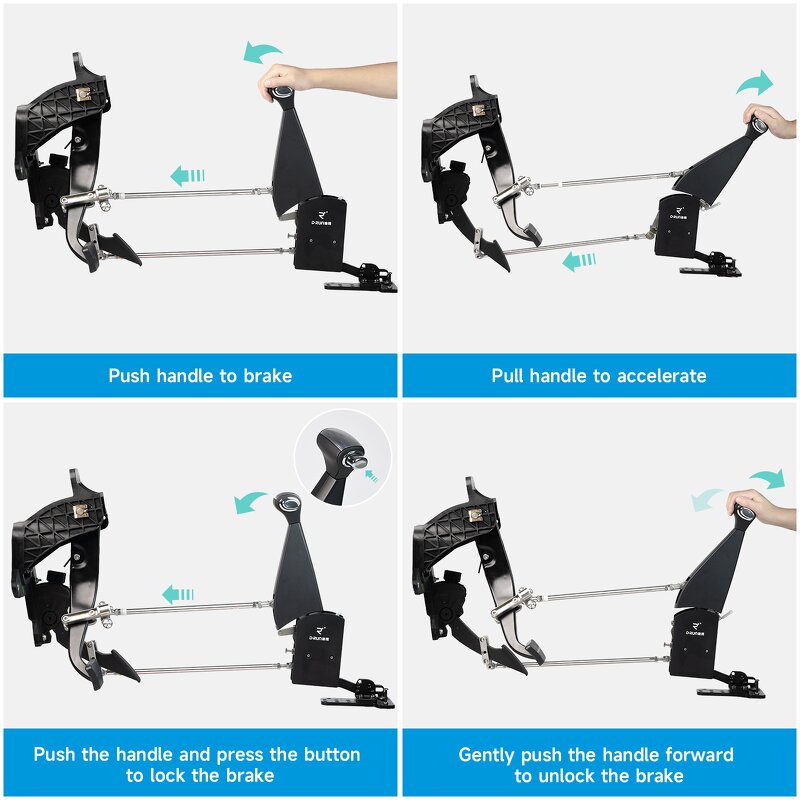 Automatic Car Hand Controls - New Economical Model Portable Permanent Push Pull for Disabled Driving