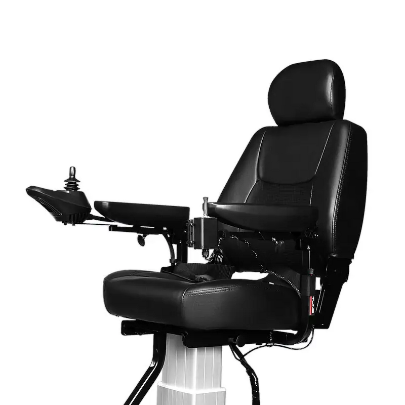 Electric Foldable Scooter Wheelchair - Power Wheel Chair with Elevating Lifting Seat for Disability