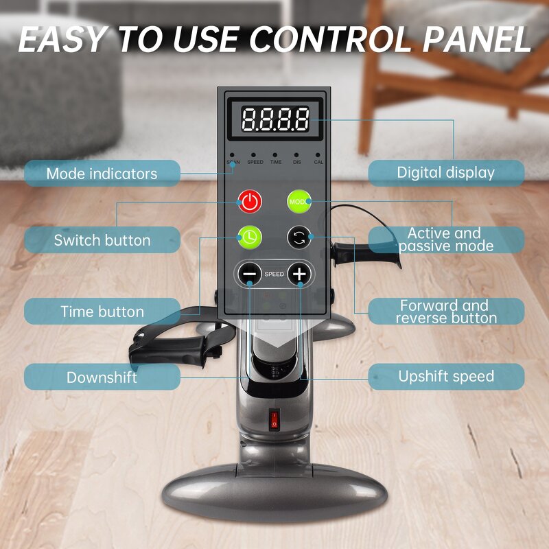 Mini Exercise Stationary Bike - Rehabilitation Physical Therapy Training Foot Pedal Spinning Cycle with CE Certificate