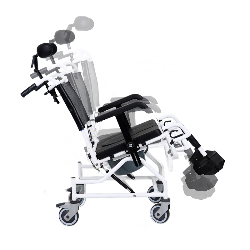 Aluminum Commode Chair - Rehabilitation Tilt with Toilet Pot Shower Chair