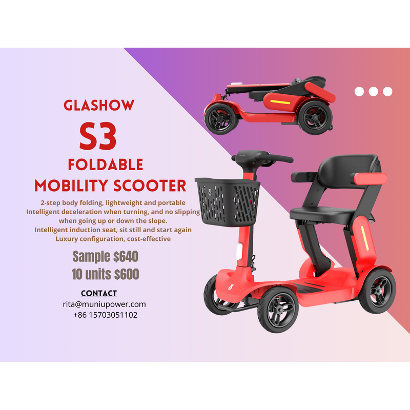 Folding Mobility Scooter - 2024 New Product 4 Wheel Portable Electric for the Elderly