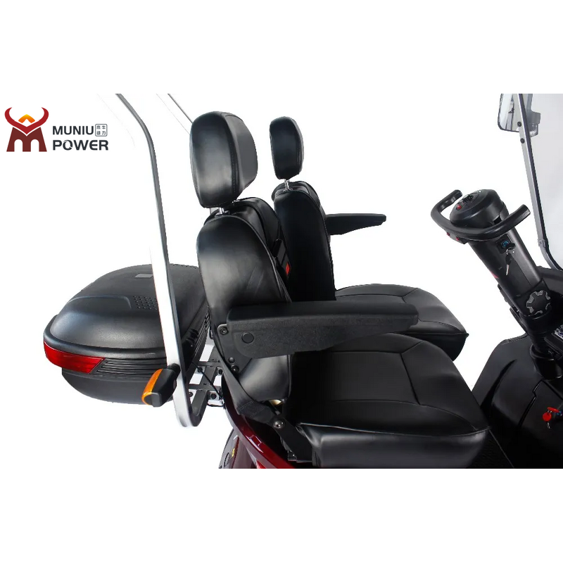 Two-Seater Mobility Scooter - MUNIU Heavy Duty 24V 1500W 4 Wheel for Elderly