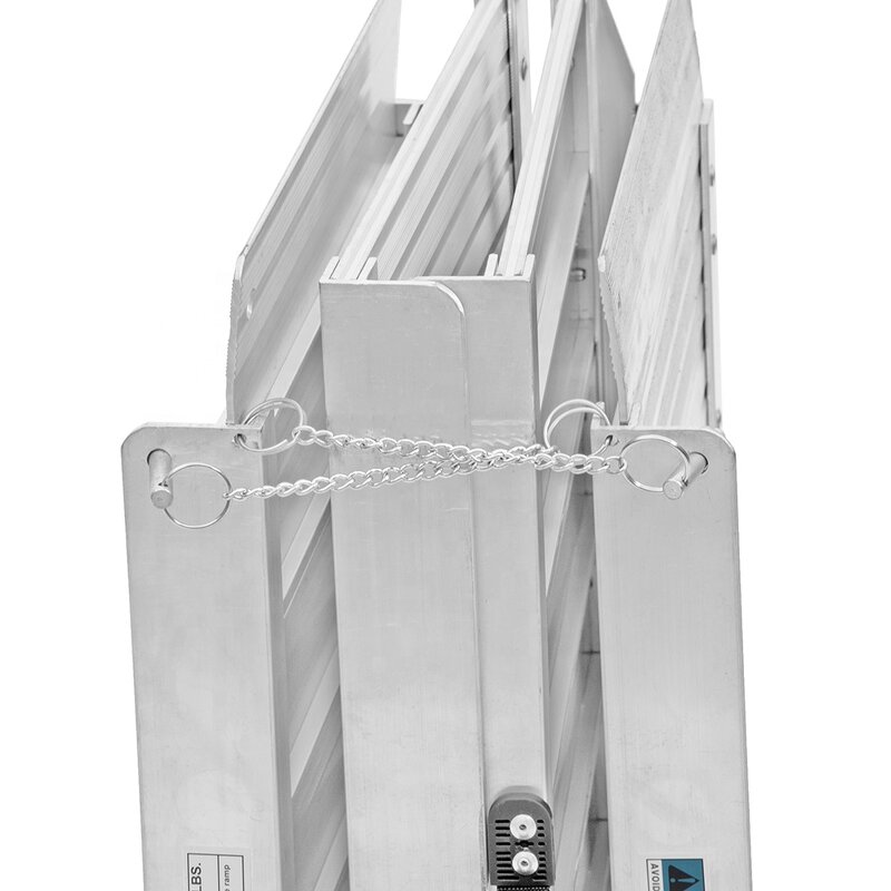 Motorcycle Wheelchair Loading Ramp - Aluminum Foldable Portable Lightweight Metal for Stairs