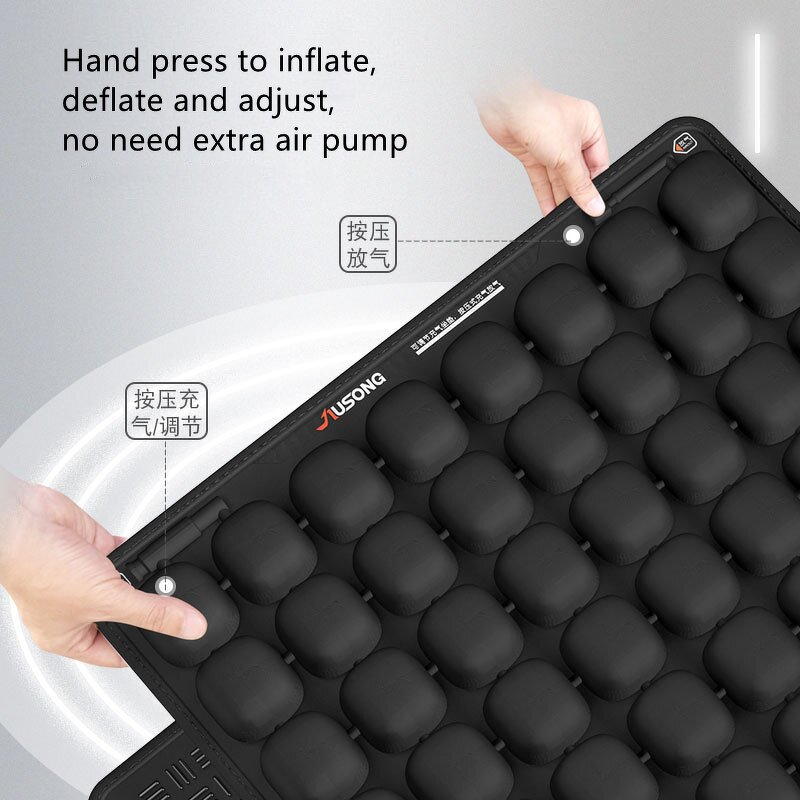Anti-bedsore Air Cell Seat Cushion - Soft Hand Press to Inflated for Wheelchair Office Chair Class Camping Pregnant Women