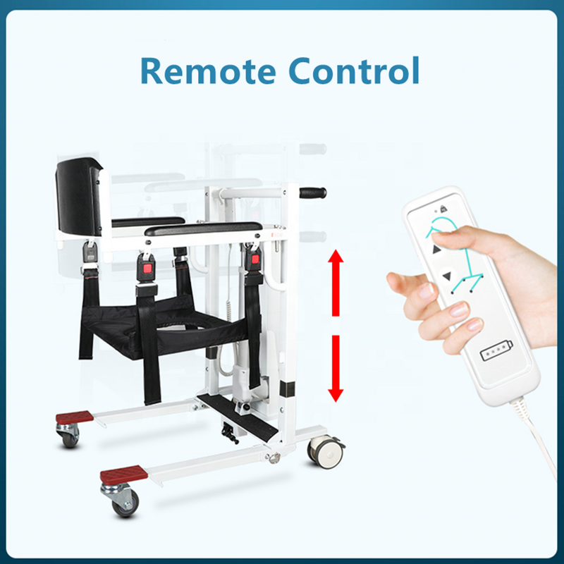 Electric Transfer Chair - Multifunction Folding Powered Patient Lifter Shower Commode Chair for the Disabled Elderly