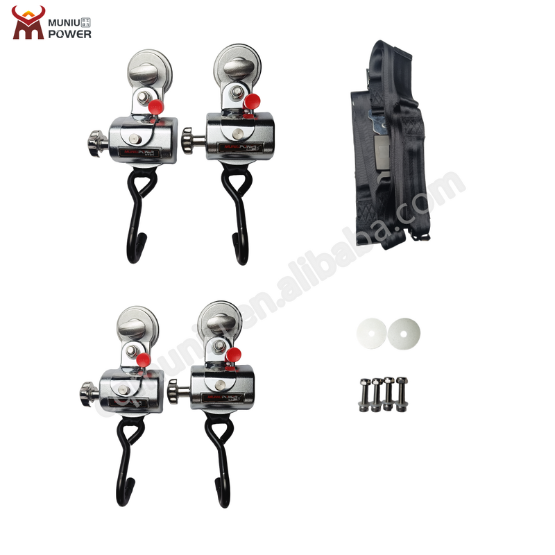 Wheelchair Restraint System - MUNIU Manual Release Tie Down Wheelchair Retractor with 3 Point Seat Belt