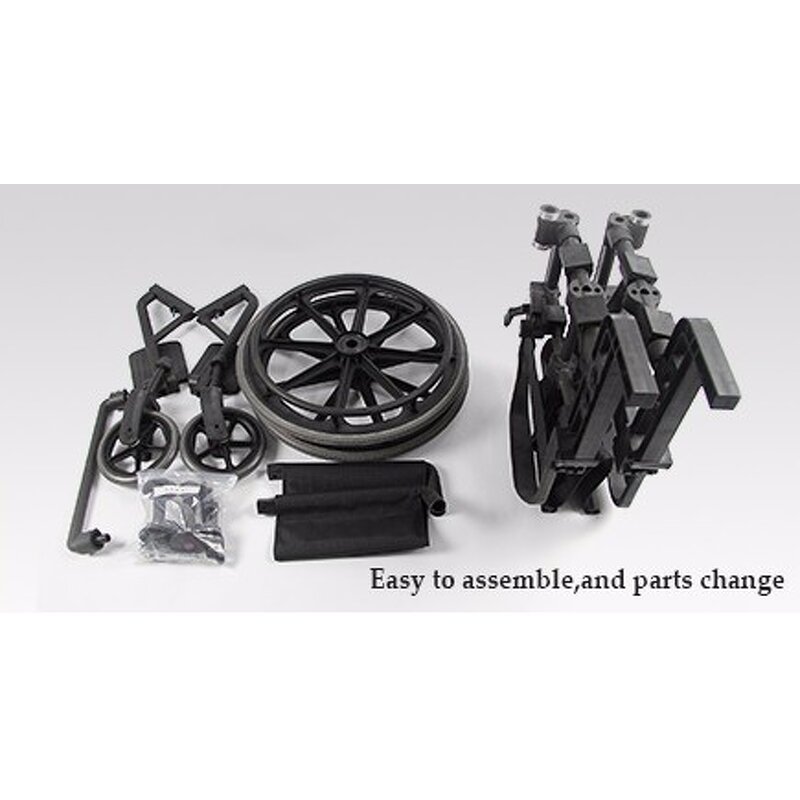 All Plastic Wheelchair - No Metal Magnetism MRI Compatible for MR and CT Use