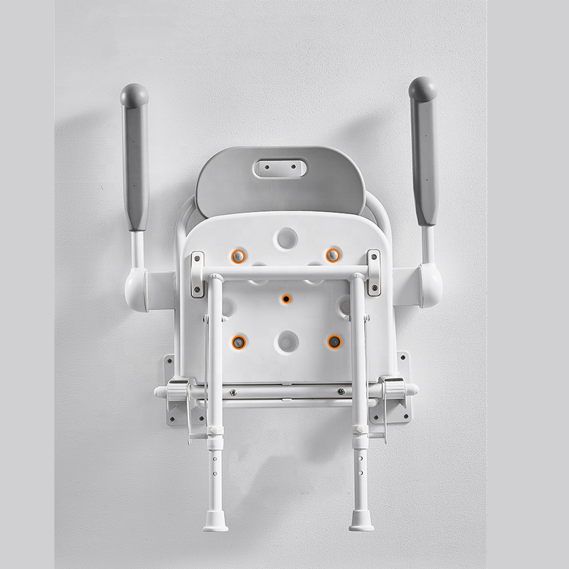 Shower Chair - 2022 New Design MUNIU Foldable Aluminum Alloy with 190KG Load Capacity 42.5-55cm Seat Height for Elderly