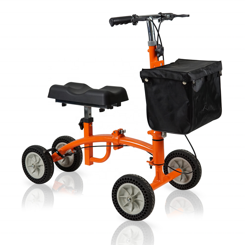 Knee Scooter Walker - All Terrain Lightweight Foldable Foot Recovery for Foot Injuries With Storage Bag