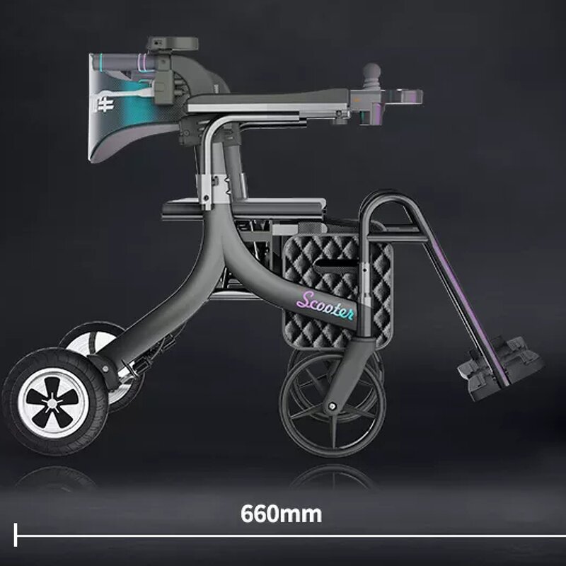 Power Assist Walker Scooter - Best Electric Mobility Rollator With Seat for Senior