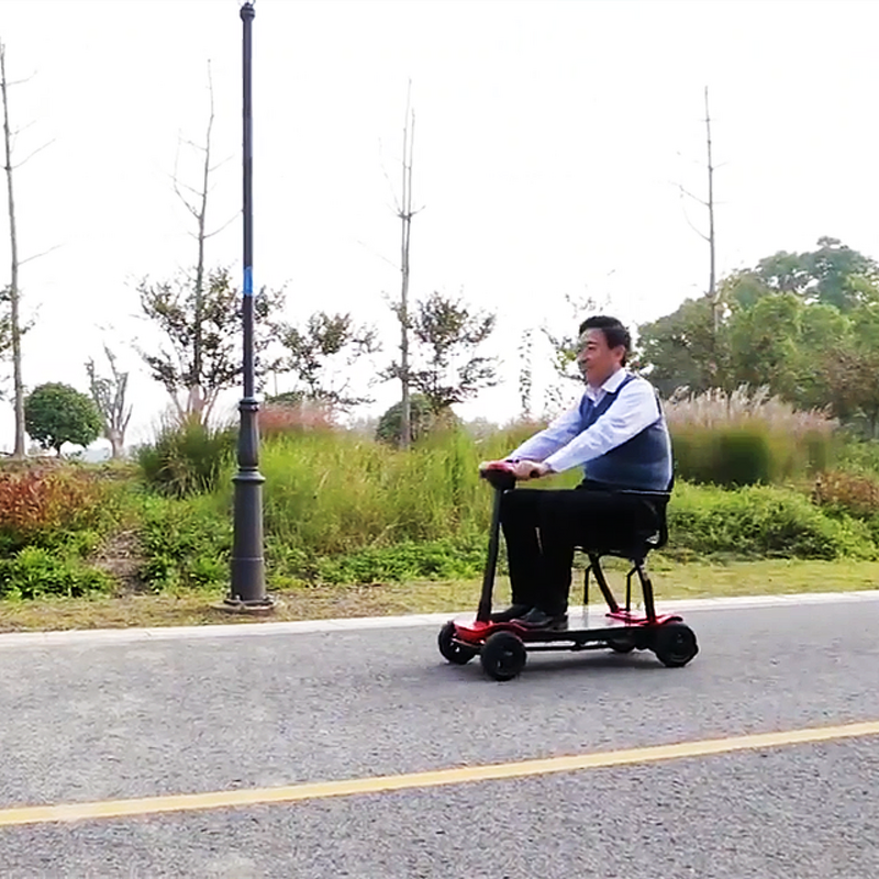 Folding Electric Mobility Scooter - Lightweight Portable 4 Wheel Compact Remote Control for the Disabled and Seniors