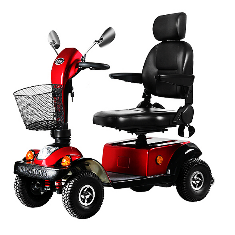 Two Seater Mobility Scooters - 4 Wheel Powerful Double Seat Electric E Scooter for Elderly with Roof