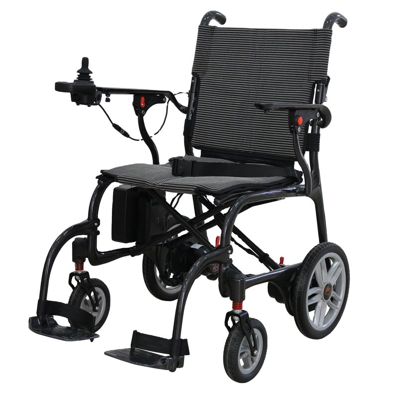 Carbon Fiber Electric Wheelchair - 150W Motor Lightweight Foldable for Rehabilitation Therapy