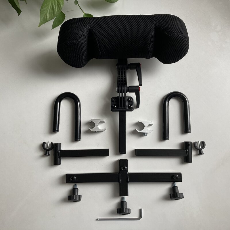 Wheelchair Headrest - MUNIU POWER HR01 Adjustable Spare Parts Plastic Steel Frame for Electric Wheelchairs