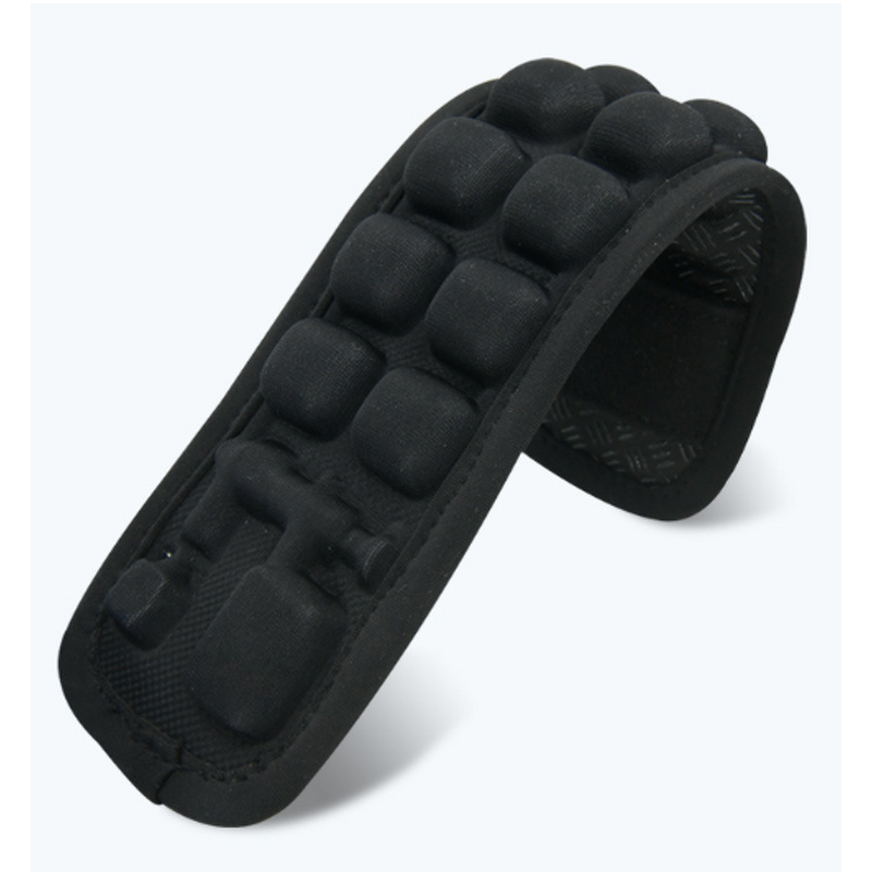 Air Inflatable Shoulder Strap Pad - Triple Row Adjustable Comfortable Black Belt for Backpack Camera Bag