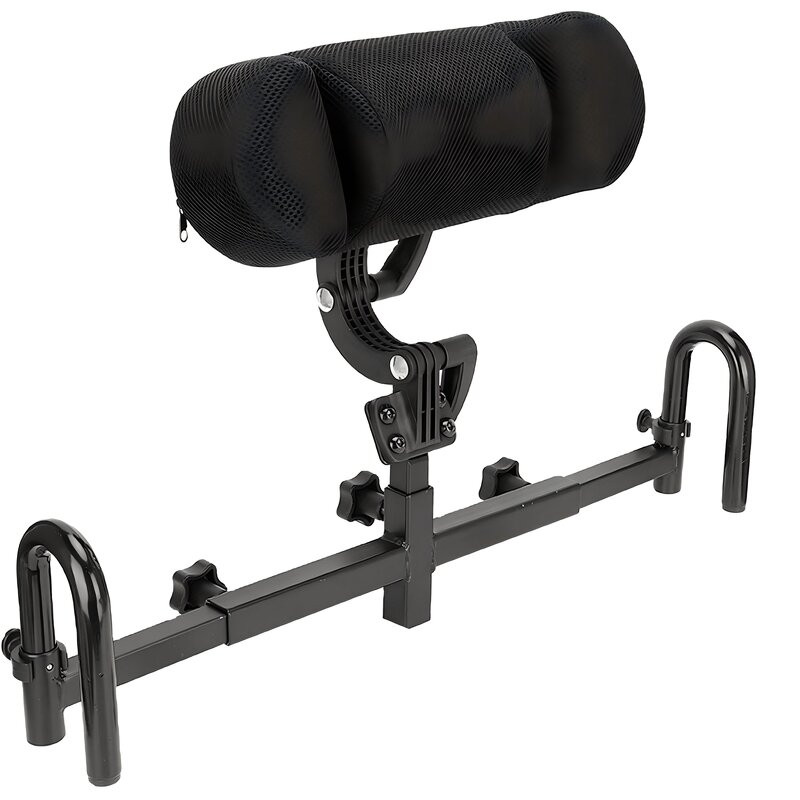 Electric Wheelchair Headrest - Removable Adjustable Spare Part with Plastic & Steel Frame and PU/Nylon Surface for Disabled