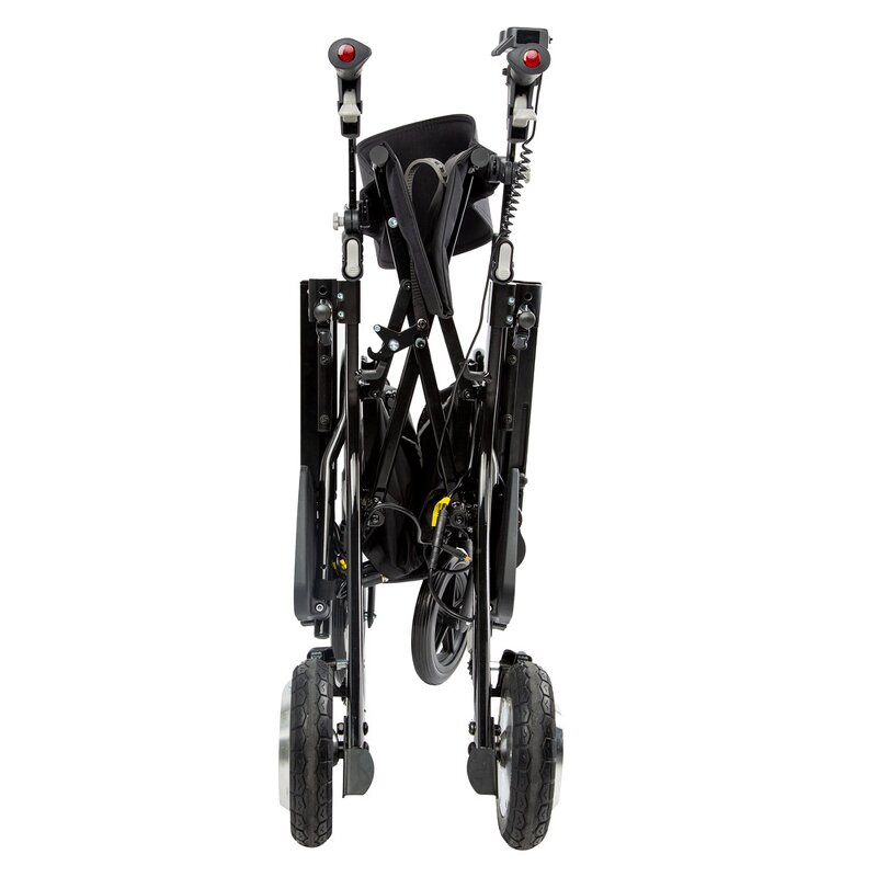 Electric Rollator - Rehabilitation Foldable 4 Wheel Lightweight for Elderly and Disabled People Wheelchair Walker with Seat