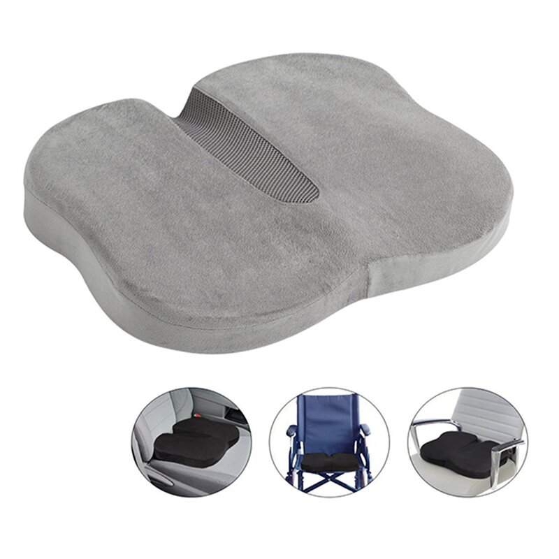 Coccyx Orthopedic Memory Foam Seat Cushion - for Wheelchair/Office/Car