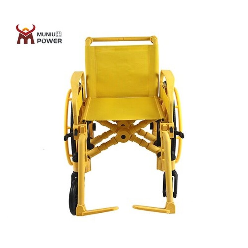 Plastic MRI Wheelchair - No Metal Light Weight Waterproof Hospital Medical for Disabled People