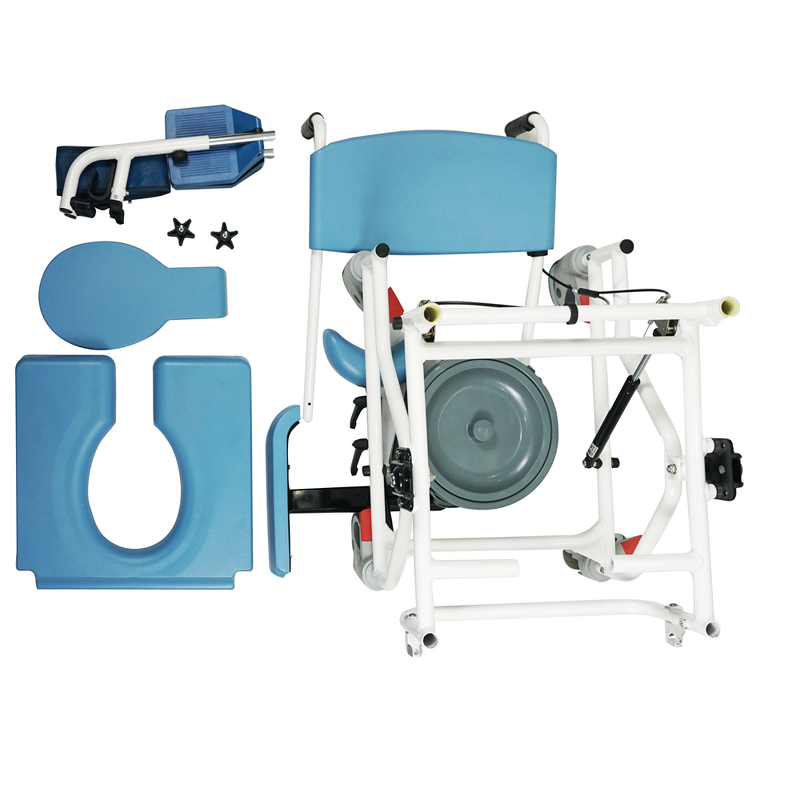Aluminum Commode Chair - Rehabilitation Tilt with Toilet Pot Shower Chair