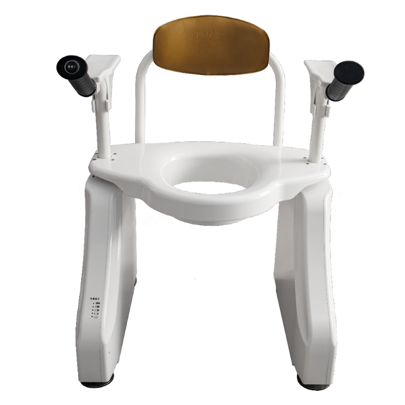 Electric Commode Lift Chair - ABS Material 100kg Capacity Powered Elevating Automatic Toilet Seat Lift for Disabled People