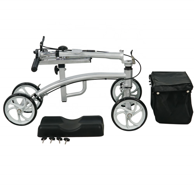 Knee Scooter Walker - All Terrain Lightweight Foldable Foot Recovery for Foot Injuries With Storage Bag