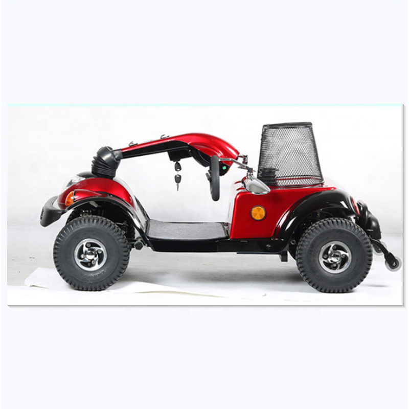 Two Seater Mobility Scooters - 4 Wheel Powerful Double Seat Electric E Scooter for Elderly with Roof