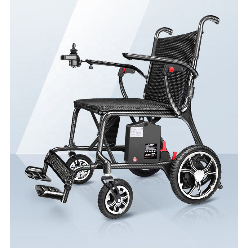 Carbon Fiber Electric Power Wheelchair - Medical Therapy Light Weight Folding Ultralight for Disabled
