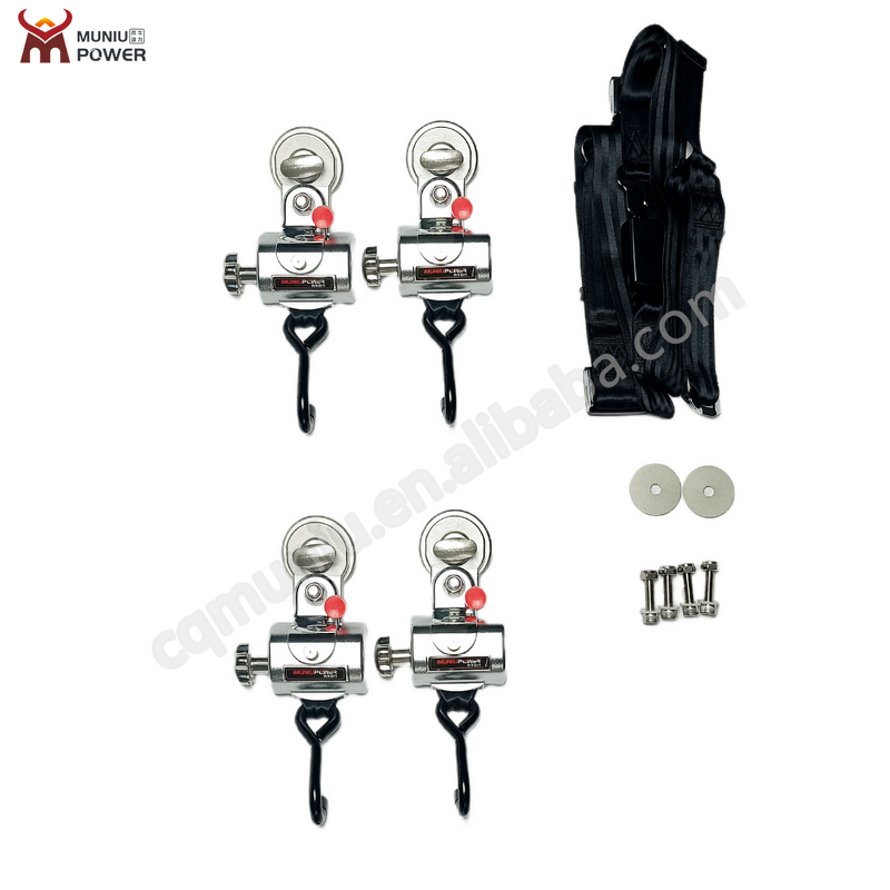 Wheelchair Tie-Down Restraint System - MUNIU Mechanical Retractors Front for Rehabilitation Therapy Supplies