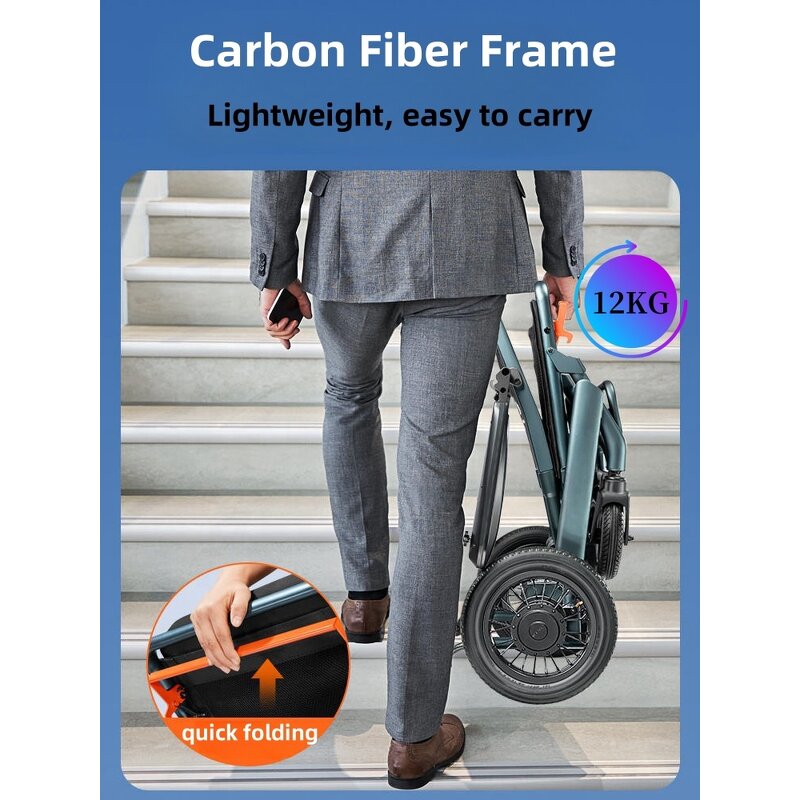 Carbon Fiber Electric Wheelchair - Best Selling Ultralight Portable Foldable for Disabled