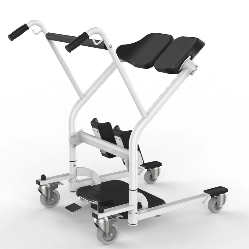 Patient Transfer Chair - Sit to Stand Lift Toilet Commode Wheelchair for Elderly