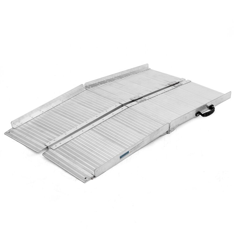 Motorcycle Wheelchair Loading Ramp - Aluminum Foldable Portable Lightweight Metal for Stairs