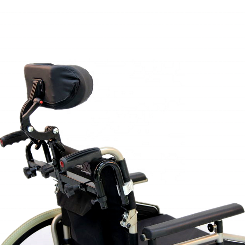 Electric Wheelchair Headrest - Removable Adjustable Spare Part with Plastic & Steel Frame and PU/Nylon Surface for Disabled