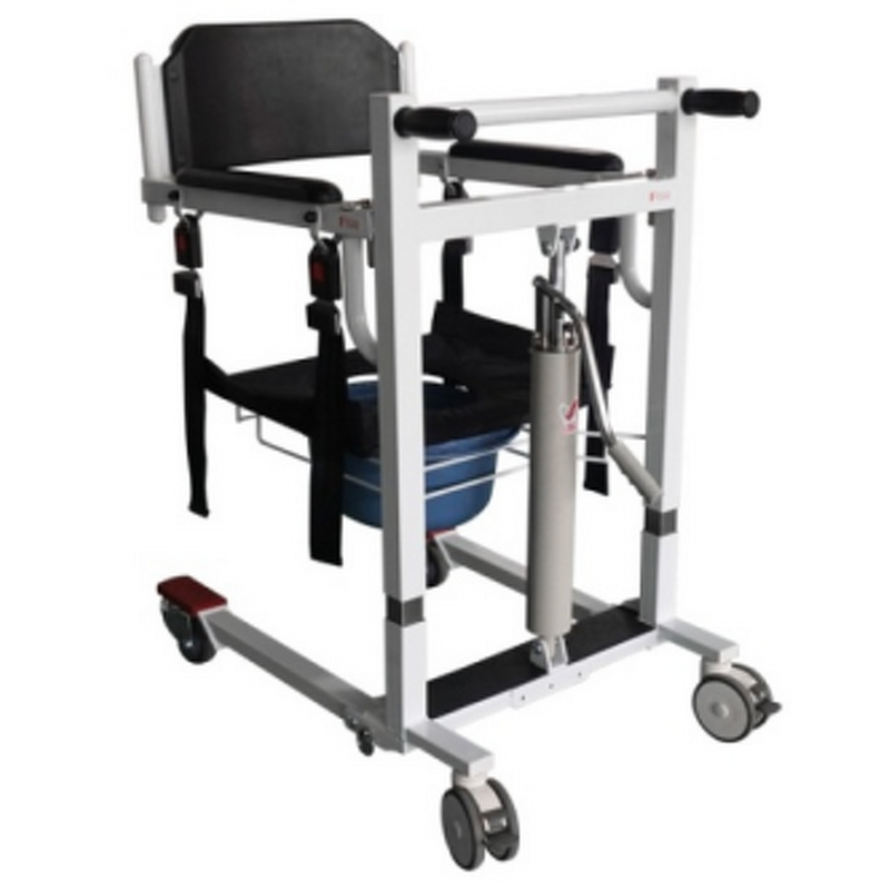 Manual Hydraulic Patient Transfer Commode Lift Chair - Waterproof Medical Handicapped with Bedpan From Bed to Chair