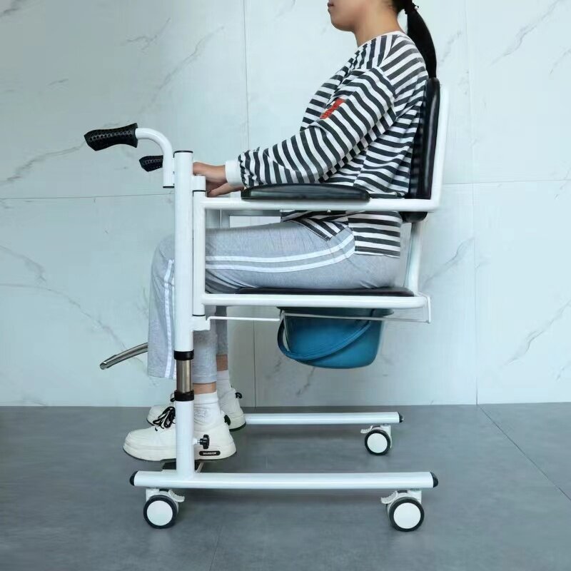 Manual Hydraulic Commode Wheelchair Hoist - 2023 Latest Products Patient Lift Transfer Chair From Bed to Chair