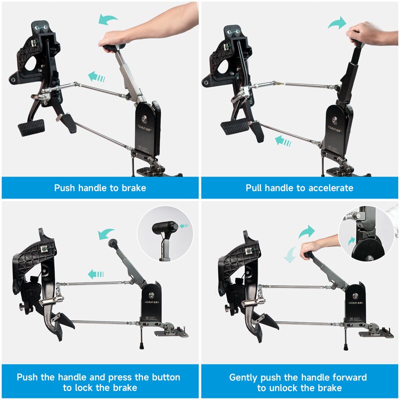 Handicap Driving Car Hand Controls - D-RUN-1 Gas and Brake Free Shipping