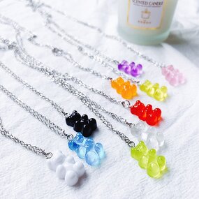 Necklace Manufacturer - Quality Decor Acrylic Resin Pendant Charm Mini Molds Bears