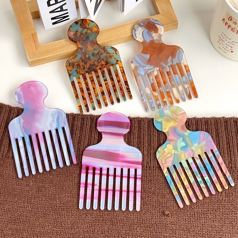 Hair Combs Manufacturer - Wholesale Custom Large Square Wide Tooth Cellulose Acetate