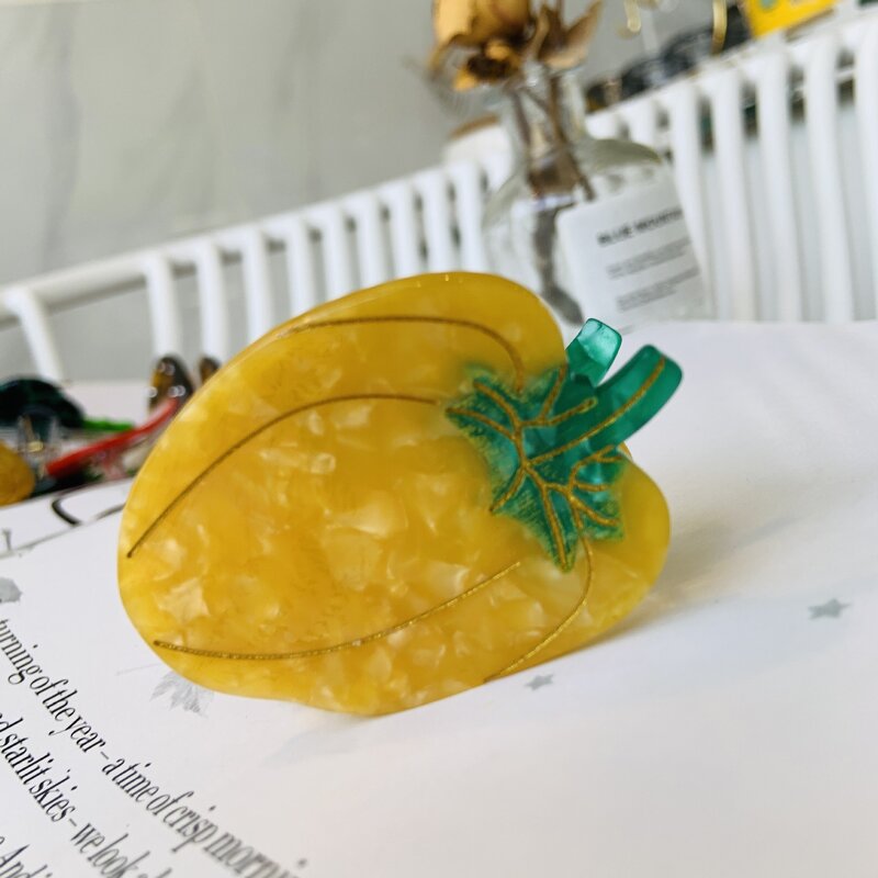 Hair Clamp Manufacturer - Medium Cabbage Funky Pumpkin Rhinestone Acetate Food Mushroom