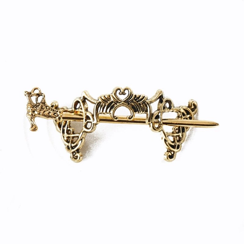 Hair Clip Manufacturer - Ancient Metal Knot Celtics Gold Hairpins Viking Goth Bun