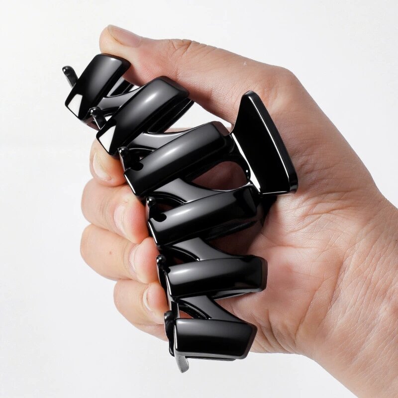 Hair Clamp Manufacturer - Custom 10.5cm Wavy Ponytail Holder Shark Jaw Big Zigzag