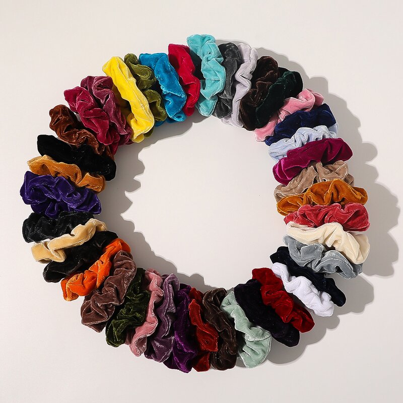 Scrunchies Manufacturer - Bulk Soft Elastic Hair Band Fuzzy Plush Fluffy Velvet