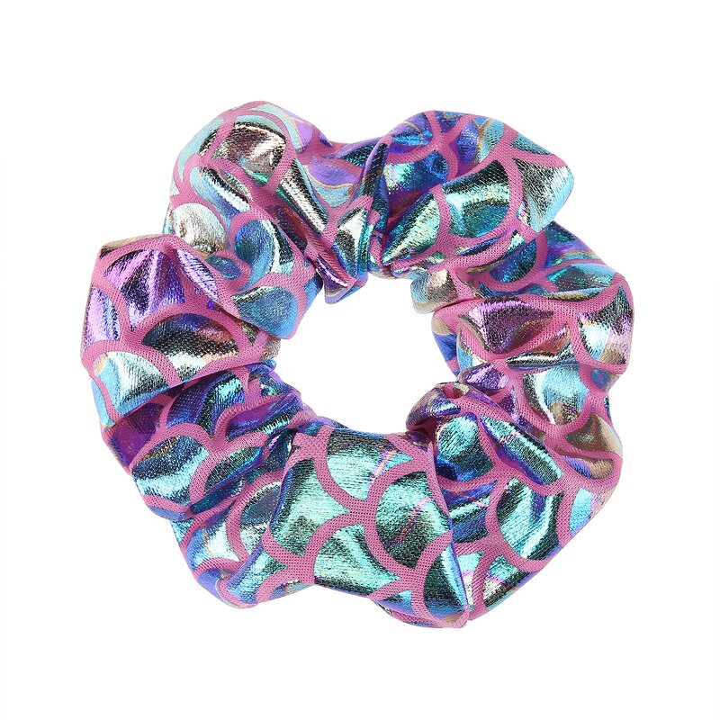 Scrunchies Manufacturer - Wholesale Laser Metallic Mermaid Leather Checker Reflective