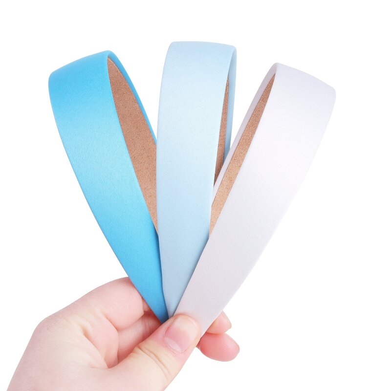 Head Bands Manufacturer - Bulk 3cm 1 Inch Wide Satin Non-slip Soft Ribbon Padded