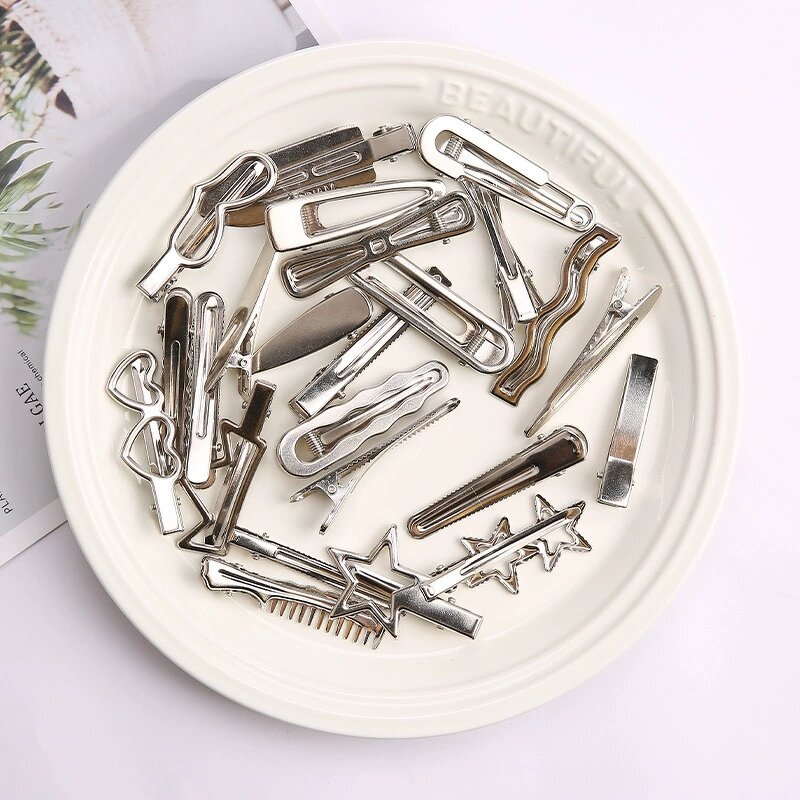 Hair Accessories Manufacturer - Diy Silver Pin Bangs Crocodile Duckbill Grip Barrettes