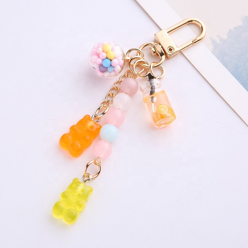 Keychain Manufacturer - Wholesale Cartoon Cute Candy Jewelry Acrylic Resin Cup Bottle