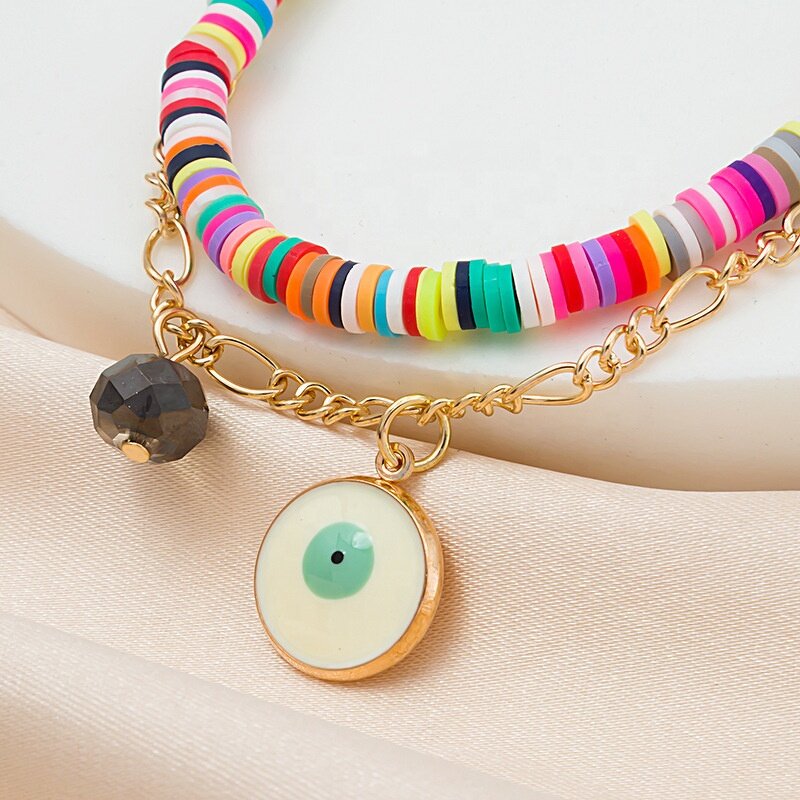 Bracelet Manufacturer - Handmade Beach Boho Men Women Chain Layered Palm Coin Sun