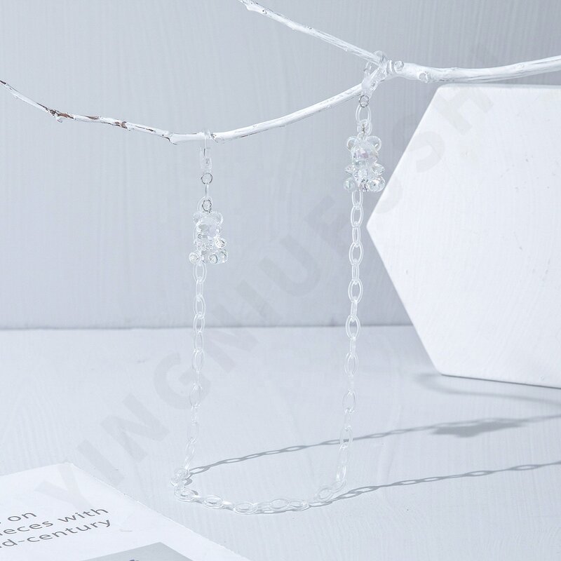 Necklace Manufacturer - 55 CM Acrylic Link Candy Jelly Teddy Bear Charm Anti Lost