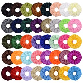 Scrunchies Manufacturer - Multicolor Bulk Soft Elastic Hair Band Fuzzy Plush Fluffy Velvet