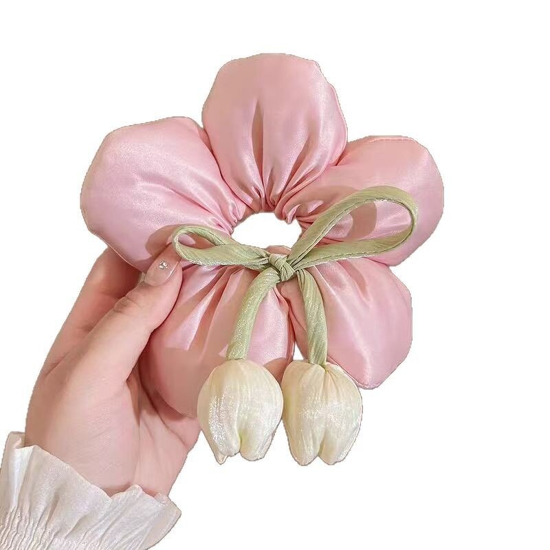 Scrunchies Manufacturer - Elastic Hair Band Ribbon Ponytail Holder Flower Pillow Floral